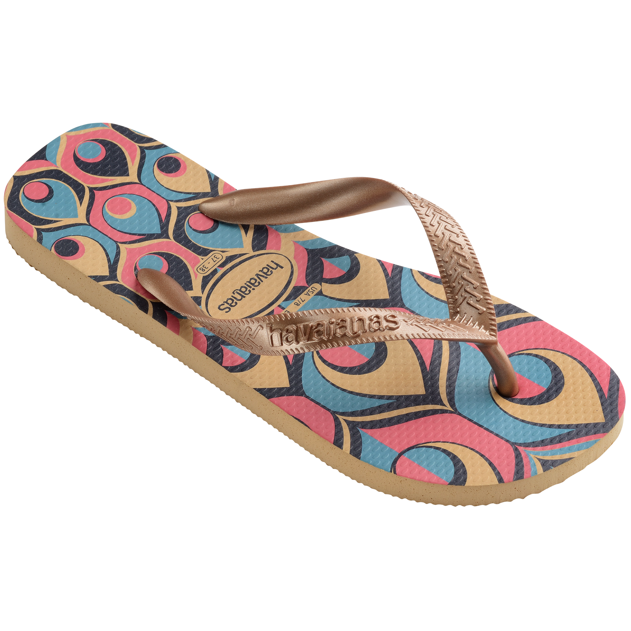 Ciabatte infradito da donna con stampa retrò Havaianas Spring, Brand, SKU p412000559, Immagine 0